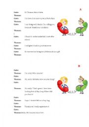 English Worksheet: Telephone Conversations (2 sets)