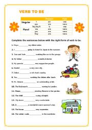 English Worksheet: Verb to Be