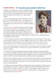 English Worksheet: Emmeline Pankhurst Biography