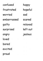 Emotion words