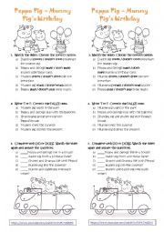 English Worksheet: Peppa Pig - Present Simple (video)