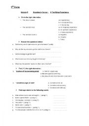 English Worksheet: Grandmas corner: A terrifying experience