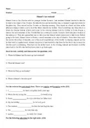 English Worksheet: testing exercises