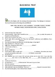 English Worksheet: Tourism - Business trip