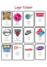 English Worksheet: Advertising Logo Taboo