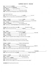 English Worksheet: Song - Summer Nghts