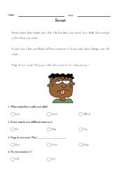 English Worksheet: Reading Comprehension