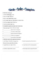 English Worksheet: how much how many 