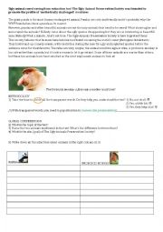 English Worksheet: Reading comprehension the ugliest animals