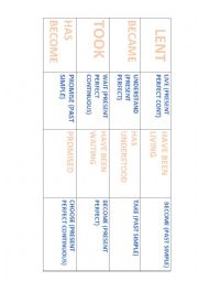 English Worksheet: Tenses domino