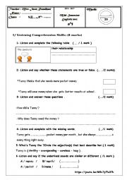 Mid -semester test 1 ( 9th form )