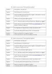 English Worksheet: dialogue advice