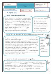 English Worksheet: Mid-Semester Test n�1 9th form