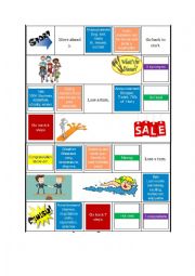 English Worksheet: Speaking review board game