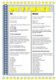 English Worksheet: Make vs Do