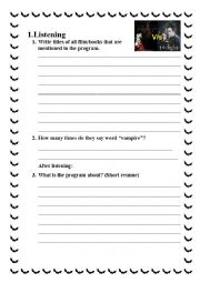 English Worksheet: Vampires - listening activity