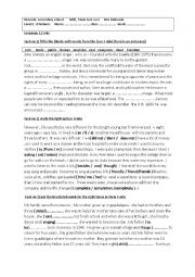 English Worksheet: mid term test no 2 for 1 st form tunisien pupils 2016