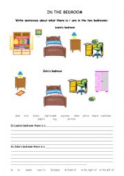 In the Bedroom - ESL worksheet by smcginty10