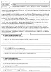 English Worksheet: Linking words gerund and infinitive