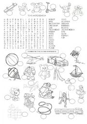  TOYS  - WORDSEARCH