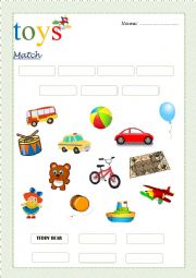 English Worksheet: Toys