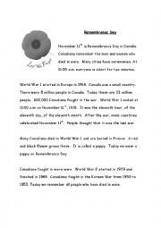 Remembrance Day, Canada