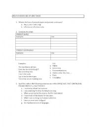 English Worksheet: Revision of tenses (with key)