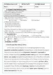 English Worksheet: 8th form mid semester test1