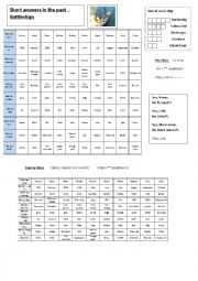 English Worksheet: Past Simple questions, short answers battleships