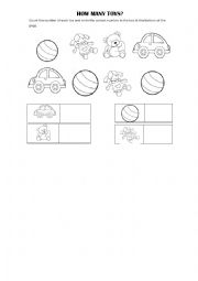 English Worksheet: How many toys?