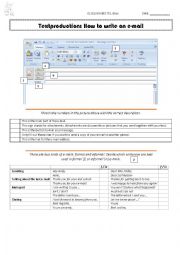 English Worksheet: How to write an e-mail