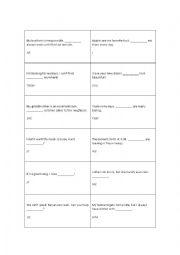 English Worksheet: Subject/Object Pronoun Snap