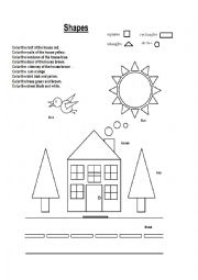 English Worksheet: shapes