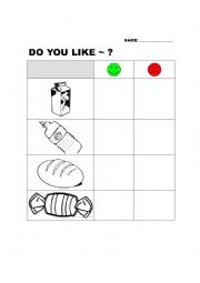 English Worksheet: Do you like...?