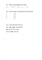 English Worksheet: ABC