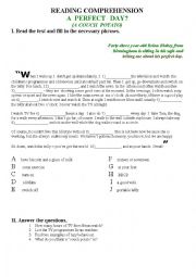 English Worksheet: Couch Potato