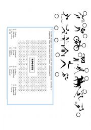 English Worksheet: Wordsearch about sports