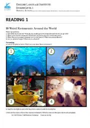 English Worksheet: reading comprehenshion