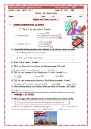 mid semester test n18th form 2016