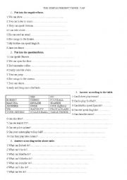 CAN - 4 worksheets