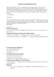 English Worksheet: writing a business letter