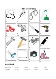 English Worksheet: Tools Vocabulary