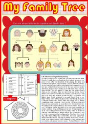 English Worksheet: My family tree 15/..