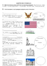 English Worksheet: USA SYMBOLS