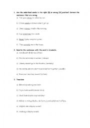 English Worksheet: Adverbs of frequency