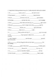 English Worksheet: Zero conditional exercises