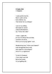 English Worksheet: Poem on rules