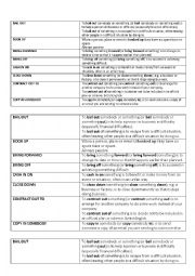 English Worksheet: Phrasal Verbs for Business Students