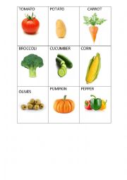 English Worksheet: Vegetables