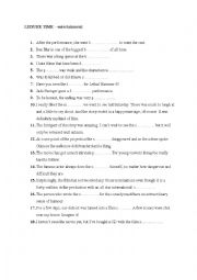 English Worksheet: Entertainment - gapped sentences